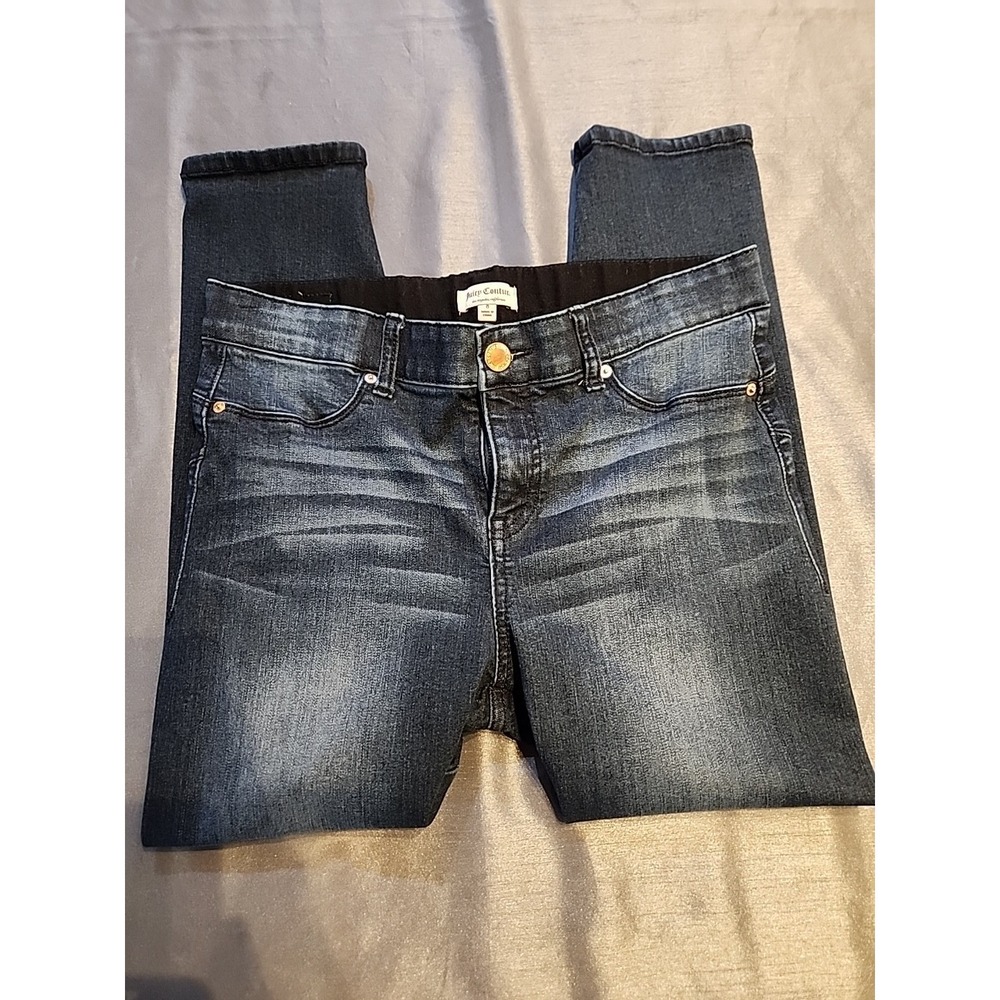 Juicy Couture Women's Blue Jeans Size 8 Stretch 30" Waist 22" Inseam Tapered Leg